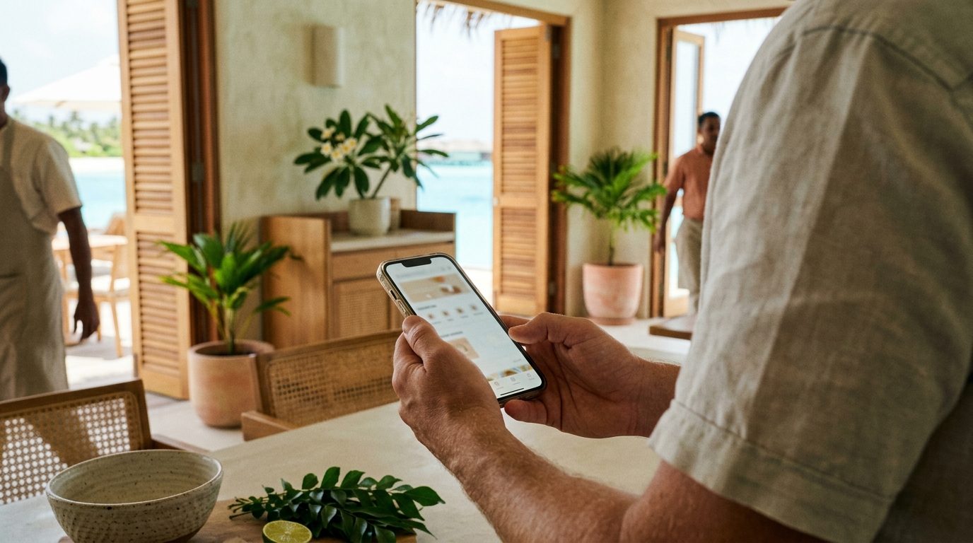 Guest placing an order from the Foodops ordering site