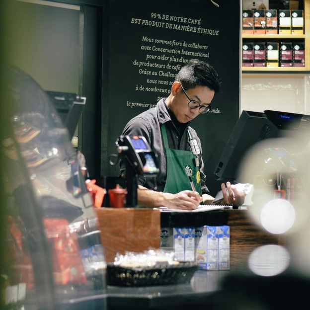 Platform demonstration with staff members using tablet POS system